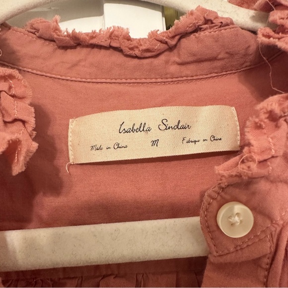 Anthropologie pink Peasant Blouse - Picture 4 of 9